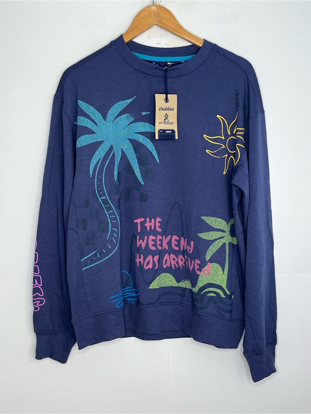 Chubbies The Sketchy Soft Terry Crew Neck Size Medium